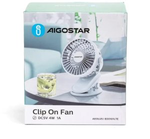 Wentylator z klipsem zasilany z USB z lampką nocną 6