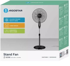 10-łopatkowy mechaniczny wentylator stojący 5