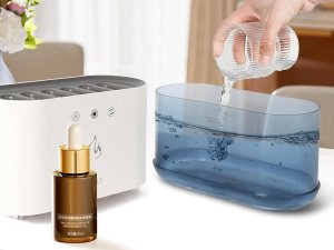 Wentylator Aigostar  Nawilżacz powietrza kompinek dyfuzor lampka LED RGB aromaterapia 6 dysz 11