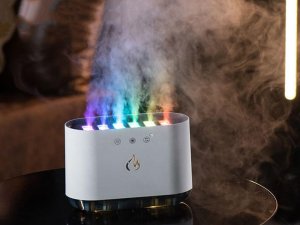 Wentylator Aigostar  Nawilżacz powietrza kompinek dyfuzor lampka LED RGB aromaterapia 6 dysz 8