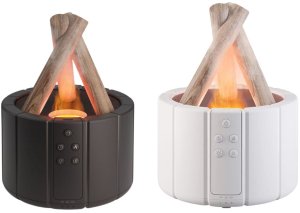 Nawilżacz powietrza usb dyfuzor z led rgb kominek mgiełka zapachowa ogień 2