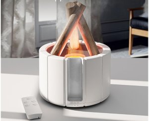 Nawilżacz powietrza usb dyfuzor z led rgb kominek mgiełka zapachowa ogień 3