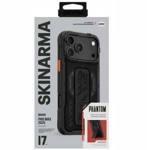 Skinarma Phantom Case for iPhone 17 Pro Max Magnetic Charging + Grip Stand Black 5