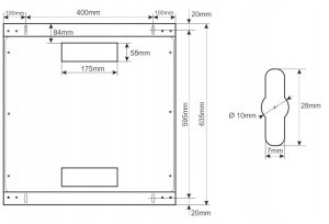 RWA1264-G PULSAR Szafa RACK 12U, wisząca do złożenia 8