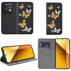 Etui do Xiaomi Redmi Note 13 Pro 5G MAGNET WZORY CASE PORTFEL + SZKŁO 9H 3