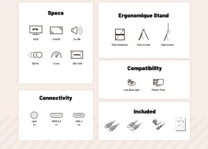 JAPANNEXT 60,5cm JN-DMD-IPS238F-C4 Dual-Monitor M-Touch FHD 9