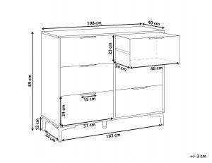 Komoda 6 szuflad WALCOTT Jasnozielony 3