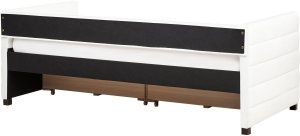 Łóżko dzienne z szufladami Welur MARRAY 90 x 200 cm Złamana biel 8