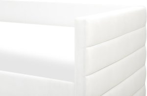 Łóżko dzienne z szufladami Welur MARRAY 90 x 200 cm Złamana biel 9