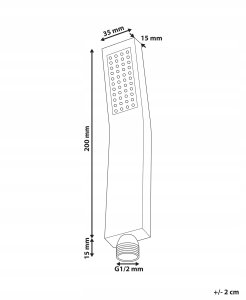 Słuchawka prysznicowa AMBORO Mosiądz Srebrny 3