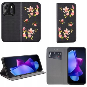 Etui do Tecno Spark Go 2023 MAGNET WZORY CASE PORTFEL + SZKŁO OCHRONNE 9H 2