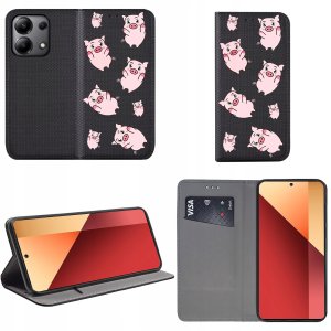 krainaGSM Etui do Xiaomi Redmi Note 13 |13 4G MAGNET CASE PORTFEL + SZKŁO 9H 2