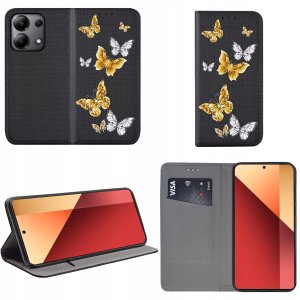 Etui do Xiaomi Redmi Note 13 |13 4G MAGNET WZORY CASE PORTFEL + SZKŁO 9H 2
