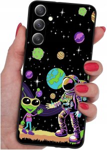 krainaGSM ETUI do Samsung A14 5G WZORY | SILIKONOWE MATT CASE + SZKŁO HARTOWANE 9H 2