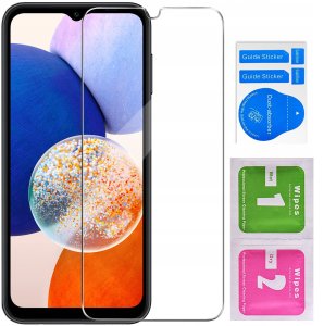 krainaGSM ETUI do Samsung A14 5G WZORY | SILIKONOWE MATT CASE + SZKŁO HARTOWANE 9H 4