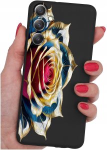 krainaGSM ETUI do Samsung A14 5G WZORY | SILIKONOWE MATT CASE + SZKŁO HARTOWANE 9H 2