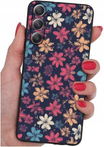 ETUI do Samsung A14 5G WZORY | SILIKONOWE MATT CASE + SZKŁO HARTOWANE 9H 2