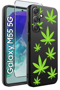 Etui do Samsung Galaxy M55 5G WZORY |SILIKONOWE MATT CASE + SZKŁO 9H 2