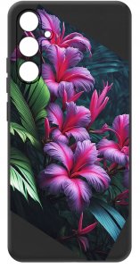 krainaGSM Etui do Samsung Galaxy M55 5G WZORY SILIKONOWE MATT CASE + SZKŁO 9H 3