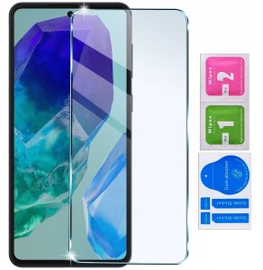krainaGSM Etui do Samsung Galaxy M55 5G WZORY SILIKONOWE MATT CASE + SZKŁO 9H 4