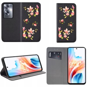 krainaGSM Etui do Oppo A79 5G MAGNET WZORY CASE PORTFEL + SZKŁO OCHRONNE 9H 2