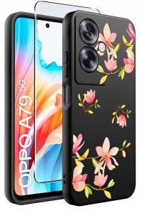 ETUI do Oppo A79 5G WZORY |SILIKONOWE MATT CASE + SZKŁO ochronne 9H 2