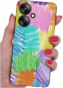 ETUI do Xiaomi Redmi 13C 5G WZORY |SILIKONOWE MATT CASE +SZKŁO HARTOWANE 9H 2