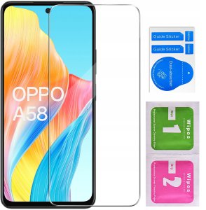 Etui do Oppo A58 4G CASE WZORY MATT PLECKI + SZKŁO OCHRONNE 9H 4