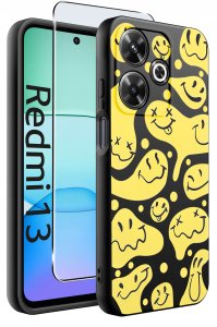 Etui do Xiaomi Redmi 13 4G WZORY |SILIKONOWE MATT CASE + SZKŁO 9H 2