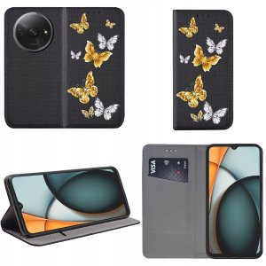 Etui do Xiaomi Redmi A3 4G MAGNET WZORY CASE PORTFEL + SZKŁO OCHRONNE 9H 2
