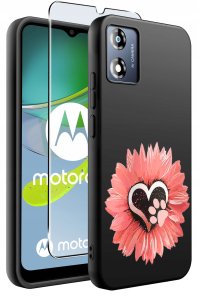 krainaGSM Etui do Motorola Moto E13 WZORY |SILIKONOWE MATT CASE + SZKŁO 9H 2