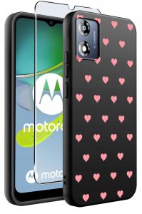 krainaGSM Etui do Motorola Moto E13 WZORY |SILIKONOWE MATT CASE + SZKŁO 9H 2