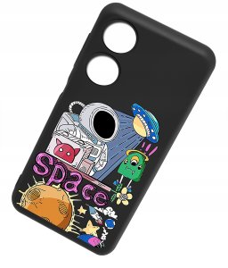 ETUI do Oppo A78 4G CASE WZORY SOFT MATT PLECKI + SZKŁO 9H 3