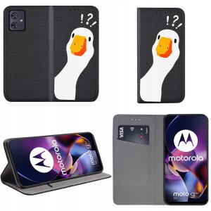 Etui Motorola Moto G54 5G|Power Edition MAGNET WZORY CASE PORTFEL +SZKŁO 9H 2