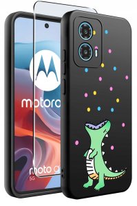 ETUI do Motorola Moto G34 5G WZORY |SILIKONOWE MATT CASE + SZKŁO 9H 2