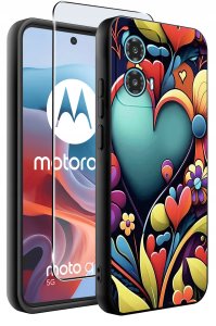 ETUI do Motorola Moto G34 5G WZORY |SILIKONOWE MATT CASE + SZKŁO 9H 2