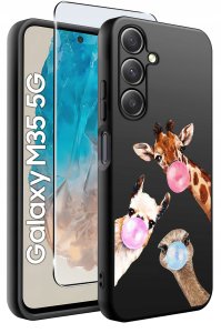 Etui do Samsung Galaxy M35 5G WZORY |SILIKONOWE MATT CASE + SZKŁO 9H 2