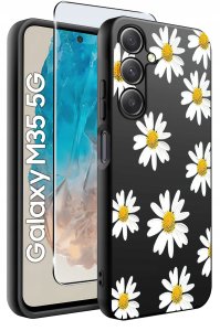 Etui do Samsung Galaxy M35 5G WZORY |SILIKONOWE MATT CASE + SZKŁO 9H 2