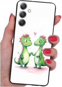 krainaGSM ETUI do Samsung A34 5G WZORY | SILIKONOWE MATT CASE + SZKŁO 9H 2