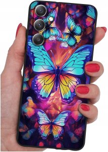 krainaGSM ETUI do Samsung A34 5G wzory | SILIKONOWE MATT CASE + SZKŁO 9H 2