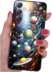 krainaGSM ETUI do Samsung A34 5G WZORY | SILIKONOWE MATT CASE + SZKŁO 9H 7