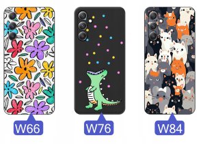 krainaGSM ETUI do Samsung A34 5G WZORY | SILIKONOWE MATT CASE + SZKŁO 9H 12