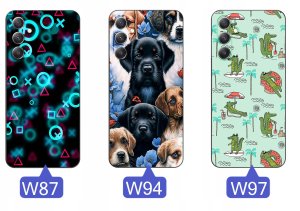 krainaGSM ETUI do Samsung A34 5G WZORY | SILIKONOWE MATT CASE + SZKŁO 9H 13