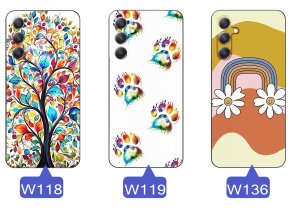 krainaGSM ETUI do Samsung A34 5G WZORY | SILIKONOWE MATT CASE + SZKŁO 9H 15