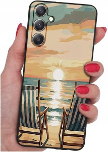 krainaGSM ETUI do Samsung A34 5G WZORY | SILIKONOWE MATT CASE + SZKŁO 9H 7