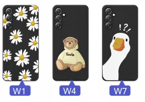 krainaGSM ETUI do Samsung A34 5G WZORY | SILIKONOWE MATT CASE + SZKŁO 9H 9
