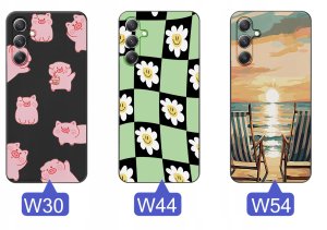 krainaGSM ETUI do Samsung A34 5G WZORY | SILIKONOWE MATT CASE + SZKŁO 9H 10