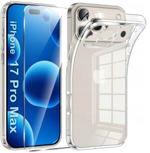 Etui do iPhone 17 Pro Max WZMACNIANE CLEAR CASE 2MM + Szkło 9H 4