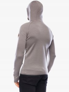 SENSOR MERINO UPPER fleece hooded MEN gry mou. L 8
