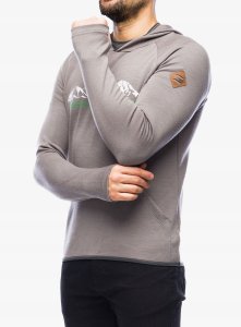 SENSOR MERINO UPPER fleece hooded MEN gry mou. L 9
